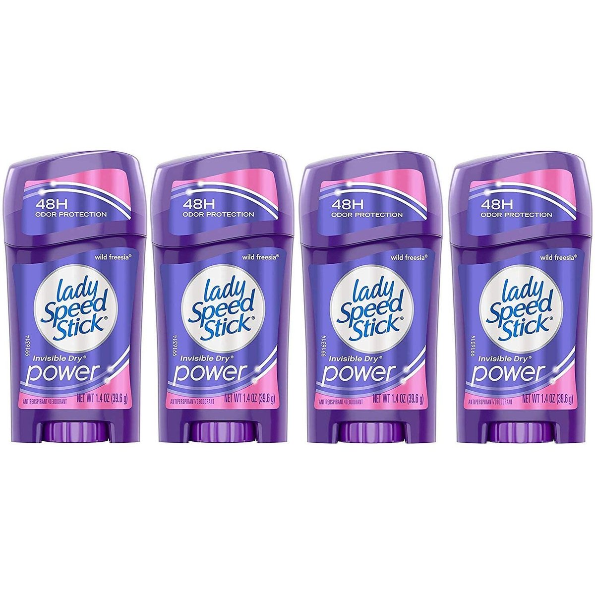 Lady Speed Stick Antiperspirant Deodorant Invisible Dry Wild Freesia 1,4 oz (4er-Pack)