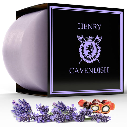 Henry Cavendish Lavendel Rasierseife mit Sheabutter & Kokosöl – langanhaltender 4 oz Puck Nachfüller – natürliche Rasierseife für Herren – reichhaltiger Schaum für eine sanfte, komfortable Rasur