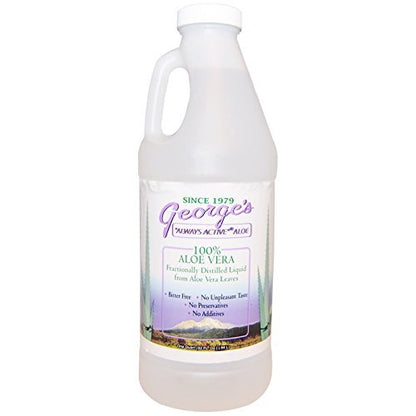 George's 100% Aloe Vera Liquid, 946 ml (32 fl oz) – Reine Aloe Vera zum Trinken