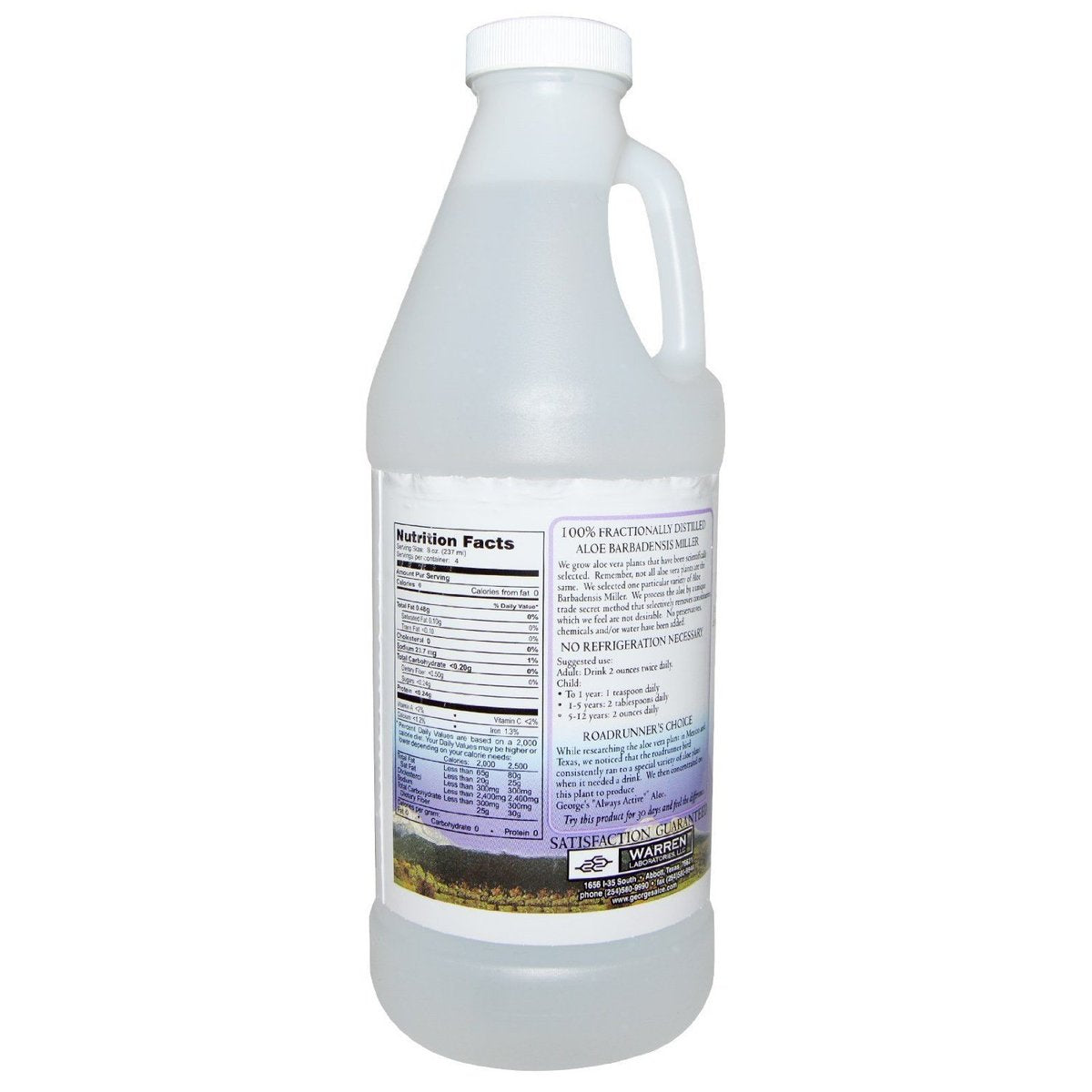 George's 100% Aloe Vera Liquid, 946 ml (32 fl oz) – Reine Aloe Vera zum Trinken