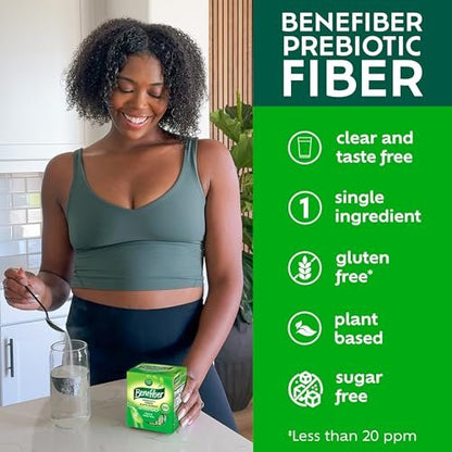Benefiber On the Go Prebiotic Ballaststoffpulver für die Verdauungsgesundheit, tägliche Ballaststoffe, ungesüßt - 28 Sticks (111 Gramm)