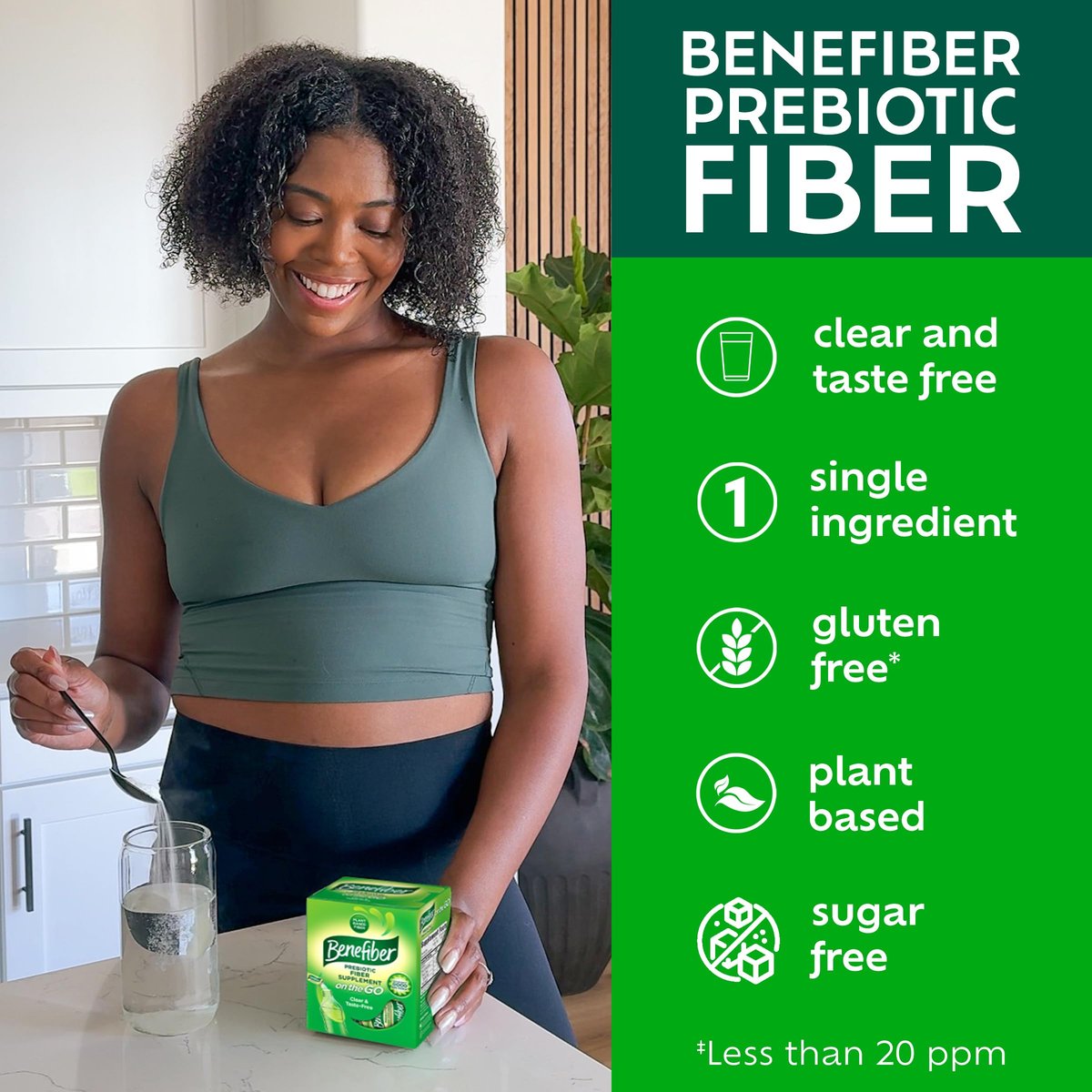 Benefiber On the Go Prebiotic Ballaststoffpulver für die Verdauungsgesundheit, tägliche Ballaststoffe, ungesüßt - 28 Sticks (111 Gramm)