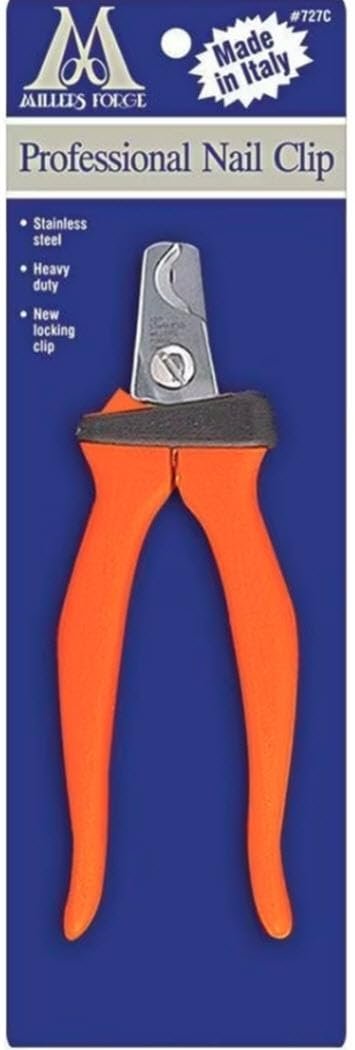 Millers Forge Nagelknipser mit orangefarbenem Griff – für Hunde, Katzen, Senioren und dicke Nägel