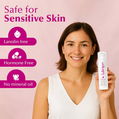 Lubrigyn Intimpflege Creme – Feuchtigkeitsspendendes Intimgel mit Hyaluronsäure und pflanzlichen Extrakten, 50 ml