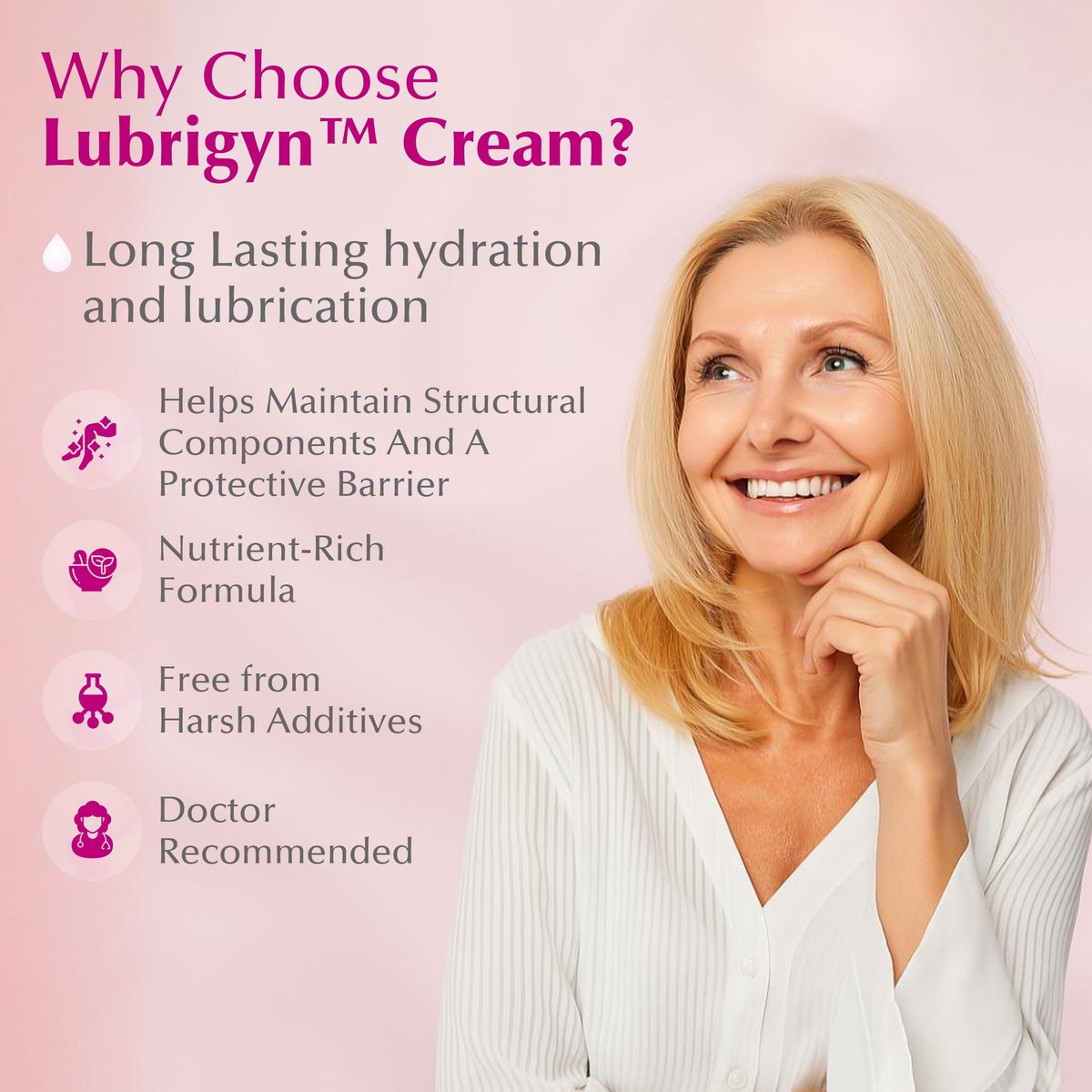 Lubrigyn Intimpflege Creme – Feuchtigkeitsspendendes Intimgel mit Hyaluronsäure und pflanzlichen Extrakten, 50 ml