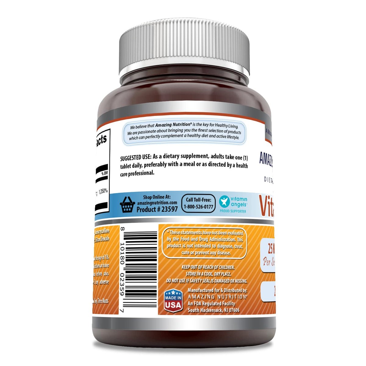Amazing Formulas Vitamin B6 Pyridoxin 25 mg – 250 Tabletten – Nahrungsergänzungsmittel – Non GMO – Glutenfrei – Hergestellt in den USA