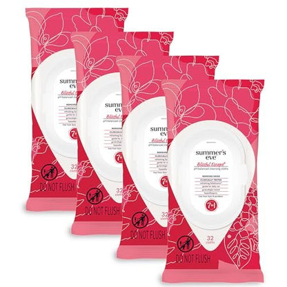 Summer's Eve Blissful Escape Feuchttücher für die Intimhygiene, 32 Tücher, 4er-Pack