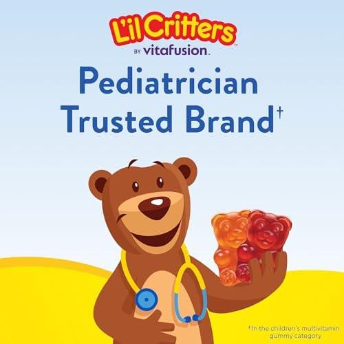L'il Critters Gummy Vites Tägliche Multivitamine für Kinder – 190 Fruchtgummis mit Vitamin C und D für Kleinkinder ab 2 Jahren