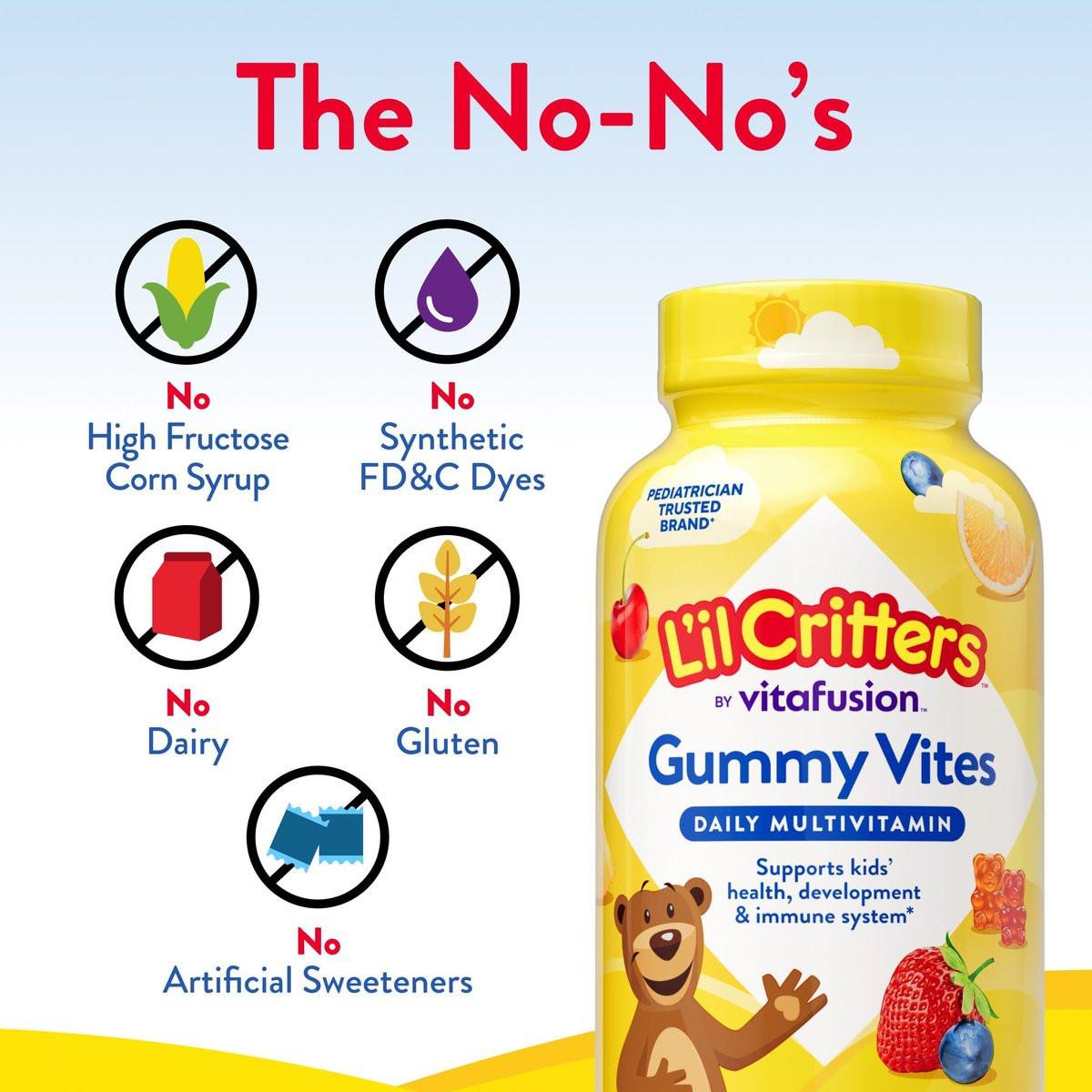 L'il Critters Gummy Vites Tägliche Multivitamine für Kinder – 190 Fruchtgummis mit Vitamin C und D für Kleinkinder ab 2 Jahren