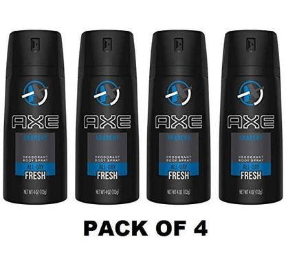 AXE Bodyspray Anarchy for Him 4 oz (4er-Pack) – Frischer Duft für den ganzen Tag