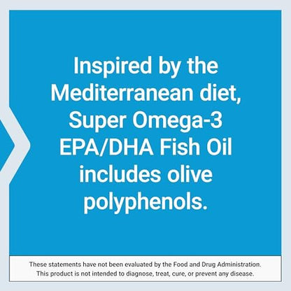 Life Extension Super Omega-3 EPA/DHA Fischöl mit Sesam-Lignanen und Olivenextrakt – Unterstützung für Herzgesundheit, Gehirngesundheit, Entzündungsreaktionen und Cholesterinspiegel, glutenfrei, nicht-GVO, 60 Softgels