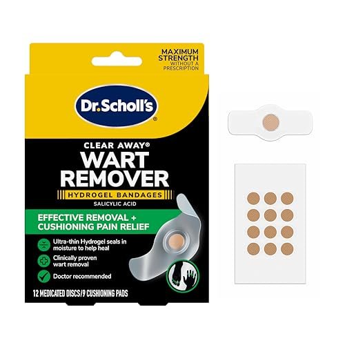 Dr. Scholl's Clear Away Warzenentferner Hydrogel-Bandagen für Finger und Zehen – Klinisch erwiesen wirksame Warzenentfernung und polsternde Schmerzlinderung, bequeme mehrteilige Pflaster