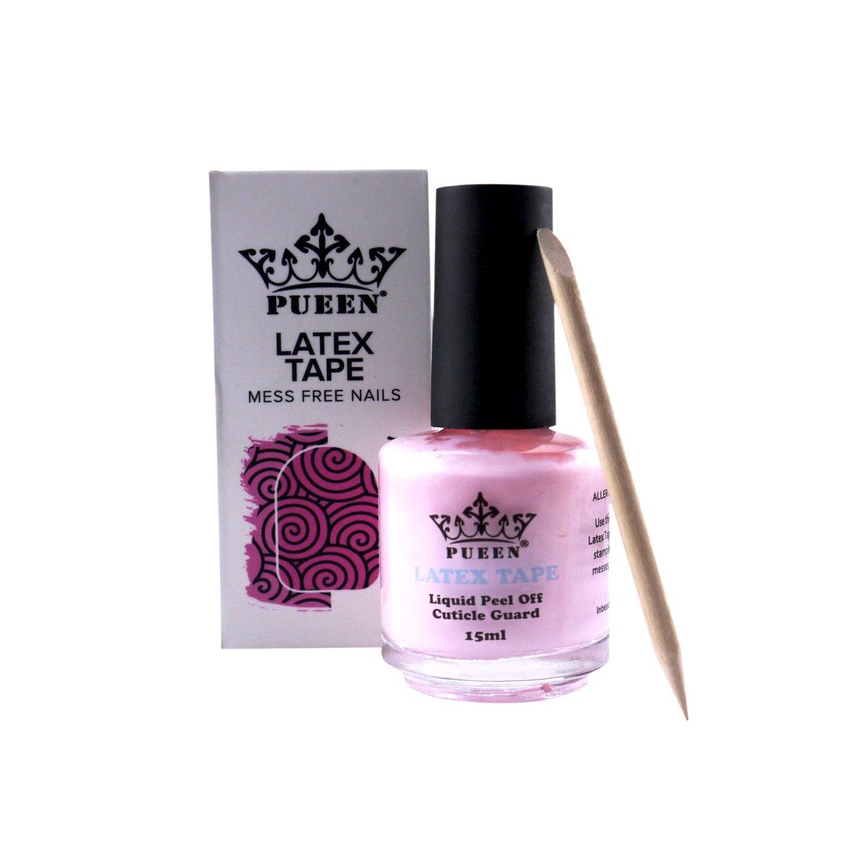 PUEEN Latex Tape Peel Off Cuticle Guard Hautschutzbarriere Nagellack Flüssigband 15ml Rosa
