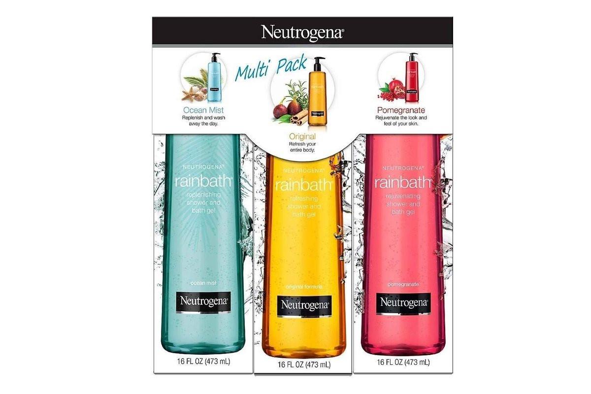 Neutrogena Rainbath Duschgel 3er-Pack: Original, Granatapfel & Ocean Mist – 3 x 473 ml