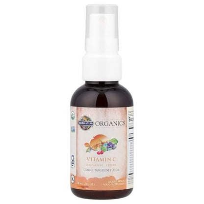 Garden of Life Organics Vitamin C Spray mit Amla-Beere – USDA Bio, Nicht-GVO, Vegan, Orangen-Mandarinen-Geschmack, 59 ml