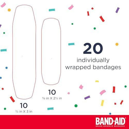 Band-Aid Marke Sterile Pflaster für Kinder mit Nickelodeon Paw Patrol Motiven, Individuell Verpackt, für Kleine Schnitte und Schrammen, Verschiedene Größen, 20 Stück