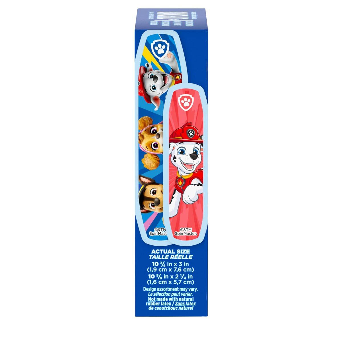 Band-Aid Marke Sterile Pflaster für Kinder mit Nickelodeon Paw Patrol Motiven, Individuell Verpackt, für Kleine Schnitte und Schrammen, Verschiedene Größen, 20 Stück