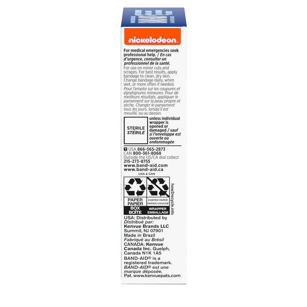 Band-Aid Marke Sterile Pflaster für Kinder mit Nickelodeon Paw Patrol Motiven, Individuell Verpackt, für Kleine Schnitte und Schrammen, Verschiedene Größen, 20 Stück