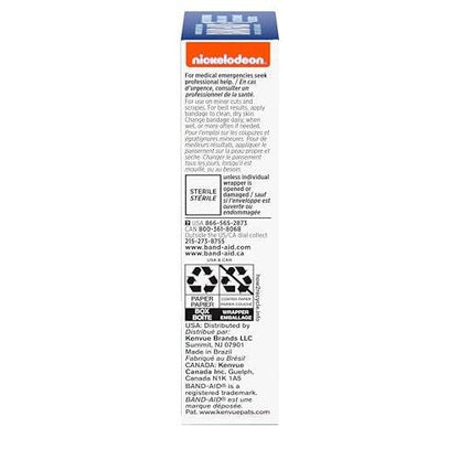 Band-Aid Marke Sterile Pflaster für Kinder mit Nickelodeon Paw Patrol Motiven, Individuell Verpackt, für Kleine Schnitte und Schrammen, Verschiedene Größen, 20 Stück