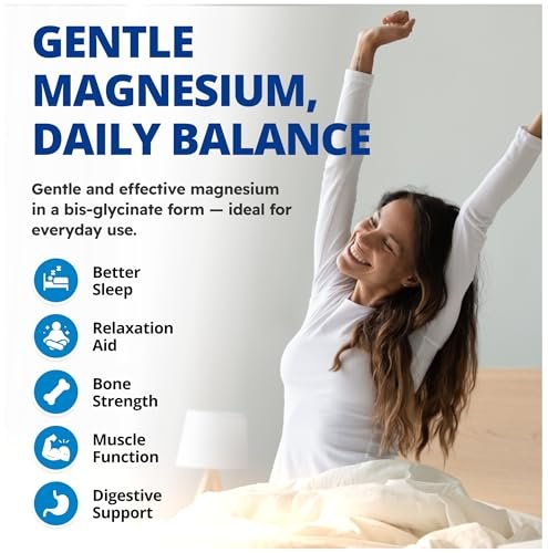 CanPrev Magnesium Bis-Glycinat 200mg, 120 Kapseln – 120-Tage-Versorgung – Reines elementares Magnesiumpräparat, unterstützt Knochen- und Muskelfunktion, magenschonend, ideal für den täglichen Magnesiumbedarf