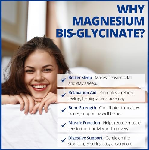 CanPrev Magnesium Bis-Glycinat 200mg, 120 Kapseln – 120-Tage-Versorgung – Reines elementares Magnesiumpräparat, unterstützt Knochen- und Muskelfunktion, magenschonend, ideal für den täglichen Magnesiumbedarf