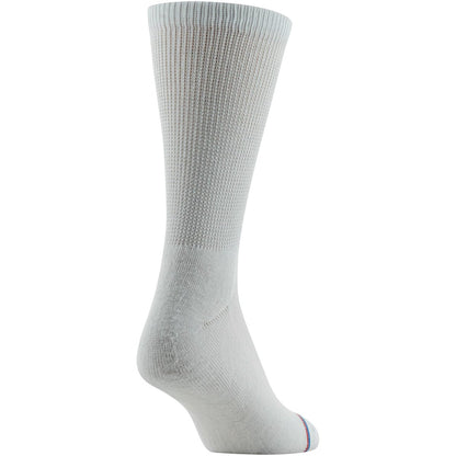 MediPeds Herren-/Damen-Crew-Socken mit nicht einschnürendem Bündchen und Polsterung, 8 Paar Weiß, Schuhgröße: Herren 7-12; Damen 10-13