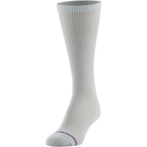 MediPeds Herren-/Damen-Crew-Socken mit nicht einschnürendem Bündchen und Polsterung, 8 Paar Weiß, Schuhgröße: Herren 7-12; Damen 10-13