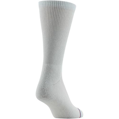 MediPeds Herren-/Damen-Crew-Socken mit nicht einschnürendem Bündchen und Polsterung, 8 Paar Weiß, Schuhgröße: Herren 7-12; Damen 10-13