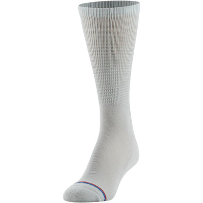 MediPeds Herren-/Damen-Crew-Socken mit nicht einschnürendem Bündchen und Polsterung, 8 Paar Weiß, Schuhgröße: Herren 7-12; Damen 10-13