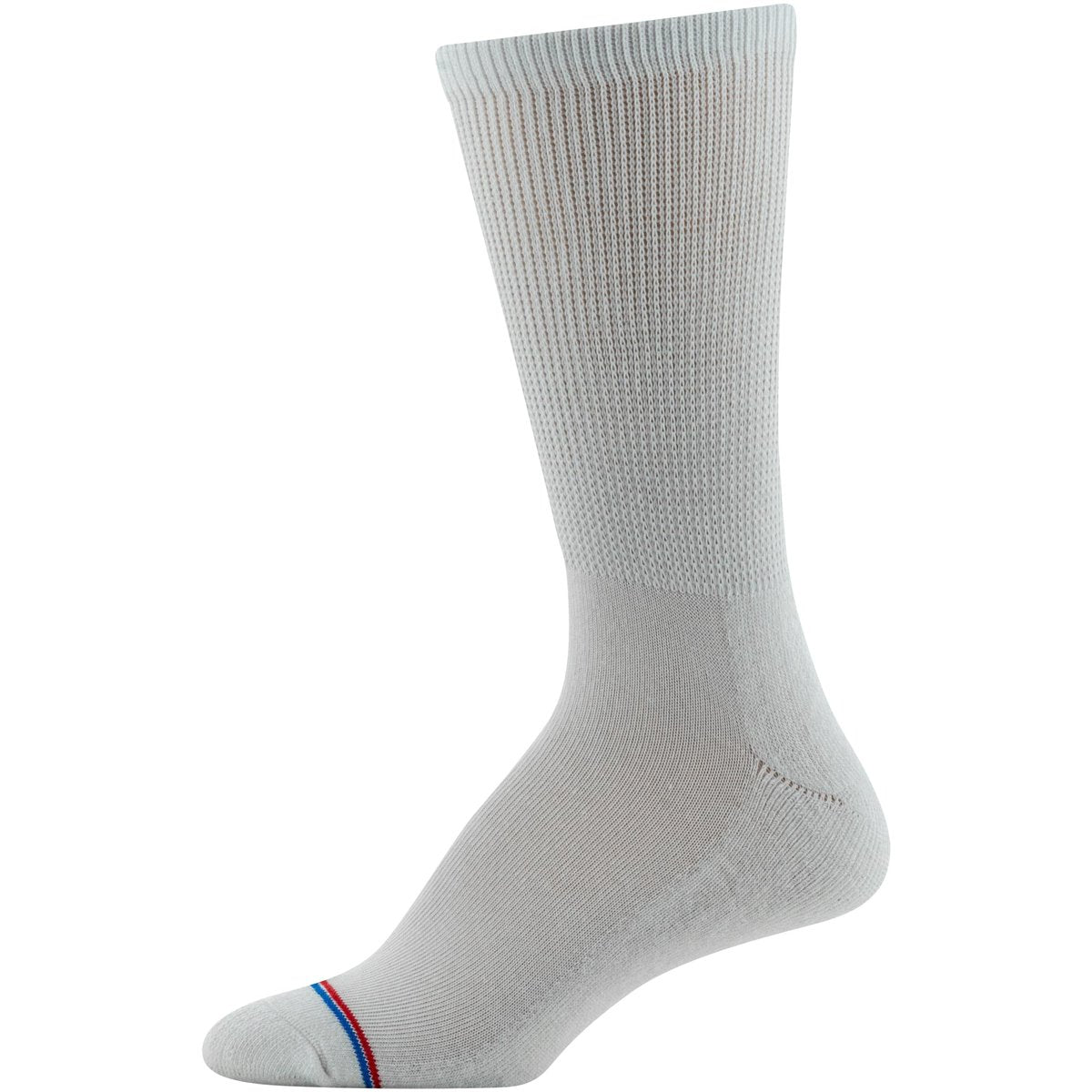 MediPeds Herren-/Damen-Crew-Socken mit nicht einschnürendem Bündchen und Polsterung, 8 Paar Weiß, Schuhgröße: Herren 7-12; Damen 10-13