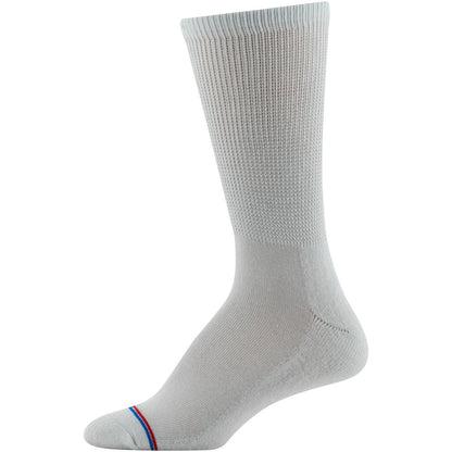 MediPeds Herren-/Damen-Crew-Socken mit nicht einschnürendem Bündchen und Polsterung, 8 Paar Weiß, Schuhgröße: Herren 7-12; Damen 10-13