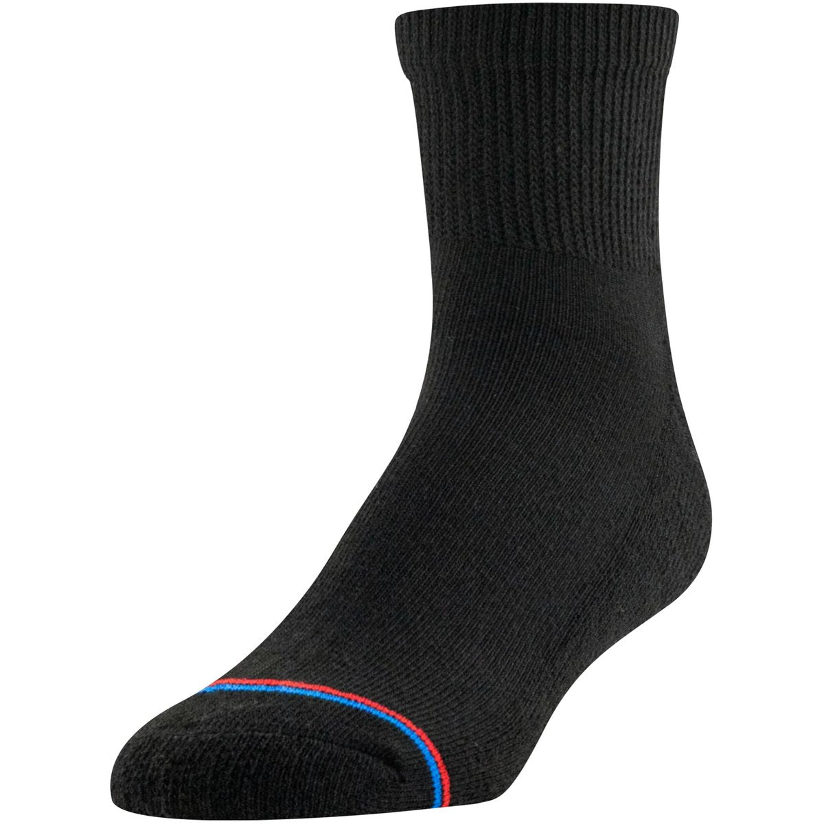 MediPeds Erwachsenen Quarter-Socken mit nicht einschnürendem Bund und Polsterung, Mehrfachpack, Schwarz (8 Paare), Schuhgröße: Herren 7-12; Damen 10-13