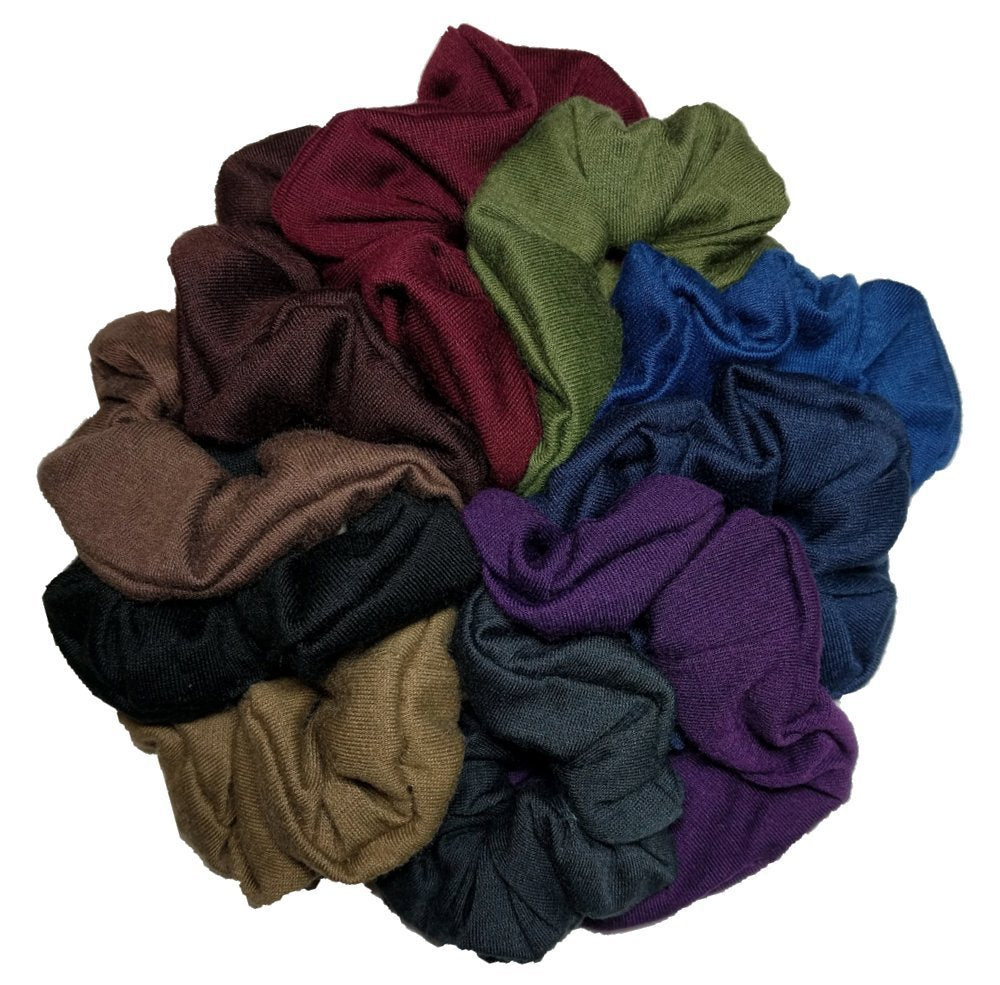 Threddies Haargummis Set aus Baumwolle – 10 Stück Dunkle Farben – Sanfte Haar-Elastics