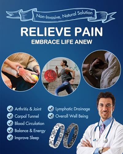 Feraco Magnetarmband für Herren – Schlankes Titan-Edelstahl Armband zur Magnetfeldtherapie mit Größenanpassungswerkzeug, Silber