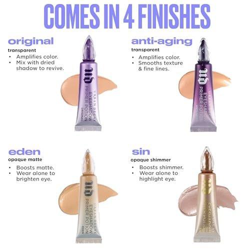 Urban Decay Matte Lidschatten-Primer Potion Eden – Langanhaltende, cremefeste Lidschattenbasis für intensive Farben & geschmeidige Lidhaut, 0,33 fl oz