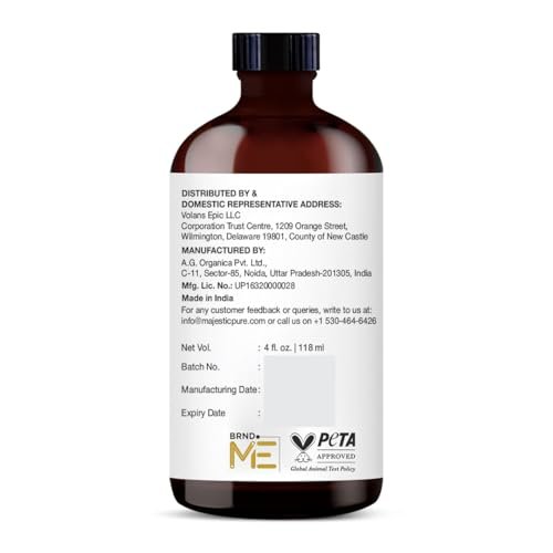 Majestic Pure Clary Salbei Ätherisches Öl – 100% rein und natürlich, 4 Fl Oz mit Glaspipette