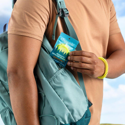 Cliganic 10er-Pack Mücken-Armbänder für Erwachsene & Kinder – Natürliche, DEET-freie Bänder, einzeln verpackt