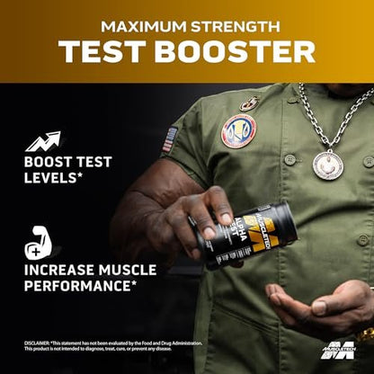 MuscleTech AlphaTest Testosteron-Booster für Männer – 120 Kapseln mit Tribulus Terrestris & Boron für Muskelwachstum, Ausdauer und Energie