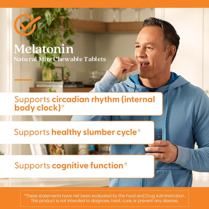 Doctors Best Melatonin 5 mg Kautabletten für Erwachsene – Schlafunterstützung für Männer & Frauen, glutenfrei, vegan, nicht gentechnisch verändert, natürlicher Minzgeschmack – 120 Kautabletten