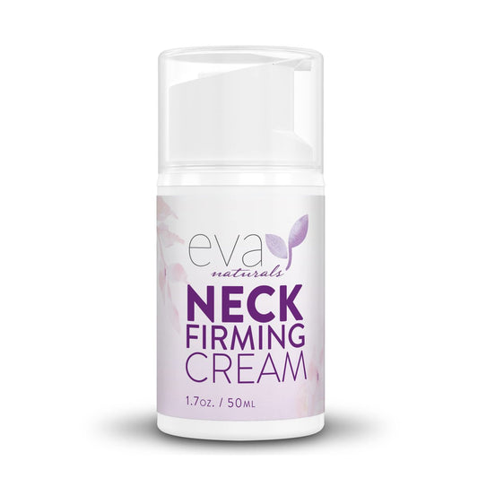 Eva Naturals Halsstraffende Creme für Damen – Halscreme für Festigkeit, Straffung und Lifting schlaffer Haut, Anti-Aging-Feuchtigkeitscreme mit Retinol, Kollagen, Hyaluronsäure, Peptiden und Vitamin C – 50 ml