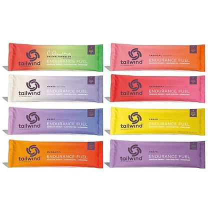 Tailwind Grab-and-Go Endurance Fuel Single Serve Assorted Flavors (8er-Pack) – Hydrationsgetränk mit Elektrolyten und Kohlenhydraten, vegan, glutenfrei