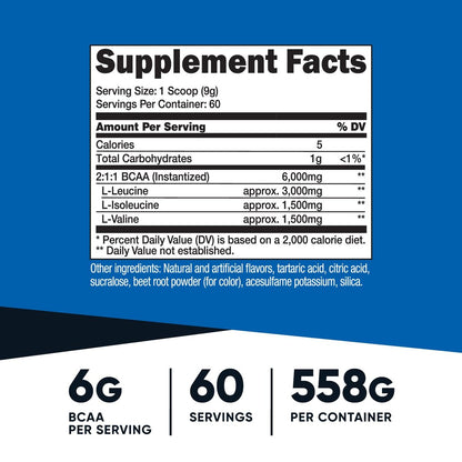 Nutricost BCAA Pulver 2:1:1 (Wassermelone) - 60 Portionen