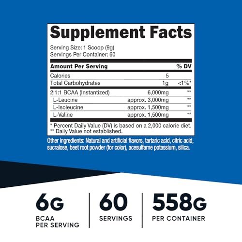 Nutricost BCAA Pulver 2:1:1 (Wassermelone) - 60 Portionen