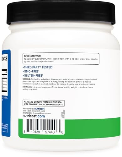 Nutricost BCAA Pulver 2:1:1 (Grüner Apfel, 60 Portionen)
