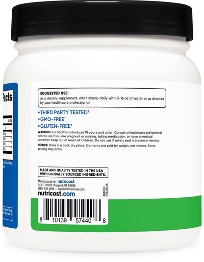 Nutricost BCAA Pulver 2:1:1 (Grüner Apfel, 60 Portionen)