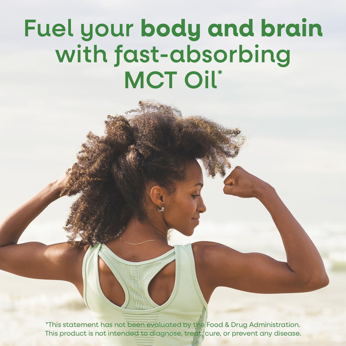 Nature's Way Bio-MCT-Öl, Gehirn- und Körperbrennstoff*, Flüssiges Kokosnuss-MCT-Öl mit C8-Capryl- und C10-Caprinsäure, 14 g mittelkettige Triglyceride pro Portion, Keto- und Paleo-zertifiziert, Nicht-GVO, 473 ml