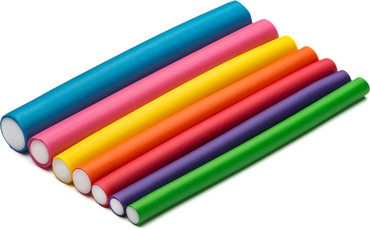 Tifara Beauty Salon Heatless Flexible Hair Rollers Curlers 42er-Pack 7" Weiche Schaumstoff Flexi Twist Lockenwickler für kurzes und langes Haar