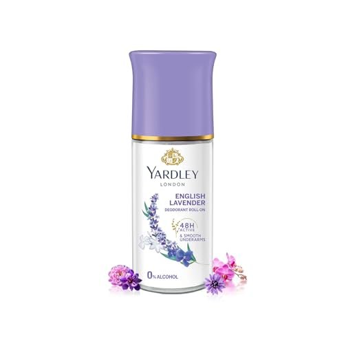 Yardley London English Lavender Deo Roll-On – 1,7 oz (50 ml) – Natürlicher Deodorant ohne Aluminium