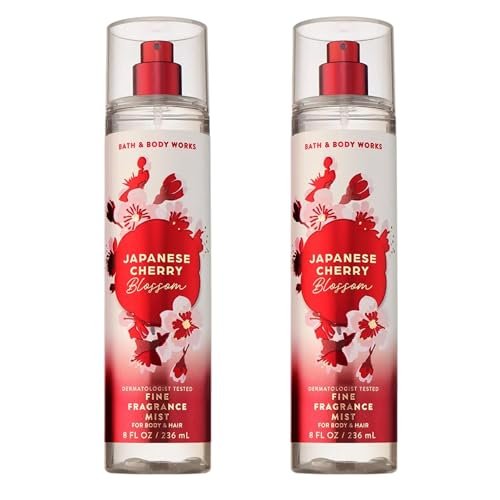 Bath & Body Works Japanese Cherry Blossom Feiner Duftnebel – Körperspray & Parfüm für Frauen, langanhaltender persönlicher Duft, ikonischer Blumenduft, 8 fl oz – 2er-Pack