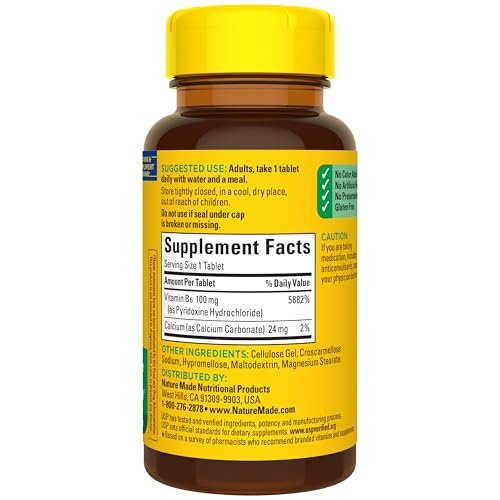 Nature Made Vitamin B12 500 mcg – 200 Tabletten, Nahrungsergänzungsmittel zur Unterstützung des Energiestoffwechsels